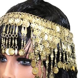 Cleopatra Head Piece/ Gold 