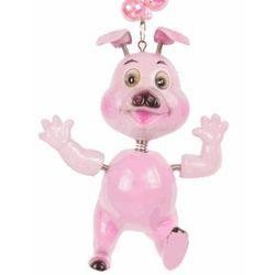 Bobble Beads: Pig<br>Pink Disco Ball Bead 