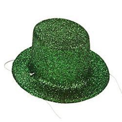 5in Wide x 2 1/2in Tall Mini St. Patrick's Glitter Day Hats 