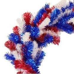Elevated Pine Double Ring Patriotic Wreath Form 