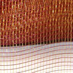 4in Wide x 75ft Long Poly Mesh Roll: Plain Burgundy/ Gold