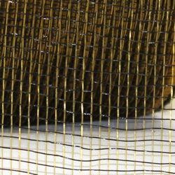 2.5in Wide x 75ft Long Two Tone Mesh Roll Black/ Gold