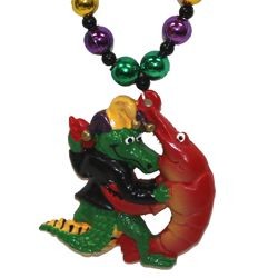 Florida Alligator and Crawfish Dancing Necklace