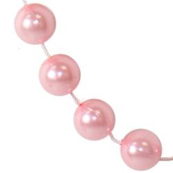 18mm 48in Pink Pearl Beads