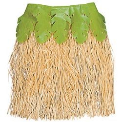 Raffia Hula Skirt With Palm Leaves