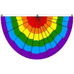 5ft x 3ft Polyester Rainbow Bunting Flag