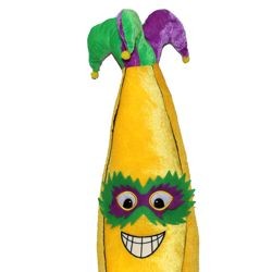 Mardi Gras Banana Plush Toy 36 Inches Long 