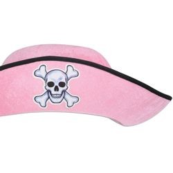 Pink Felt Pirate Hat/ Adult
