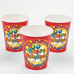 9oz Happy Birthday Paper Cups