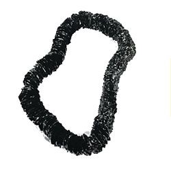 36in Black Poly Leis
