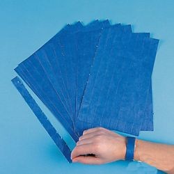 Blue Self-Adhesive Wrist Paper Tickets