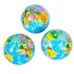 3in Squeeze Ball Globe