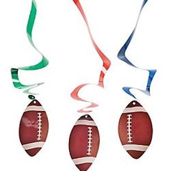 Metallic Paper Football Hanging Swirl Decorations