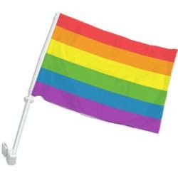 15in x 12in Rainbow Double-Slide Car Polyester Flag 