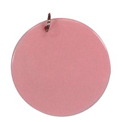 2.5in Blank Pink Hard Plastic Disk/Medallions w/ Metal Ring