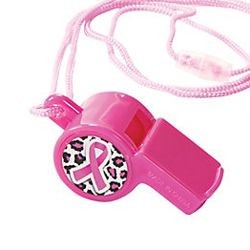 Breast Cancer Awareness Plastic Whistle