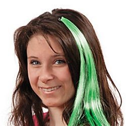 Synthetic Green Hair Extensions 