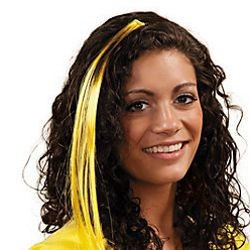 Synthetic Yellow Hair Extensions 