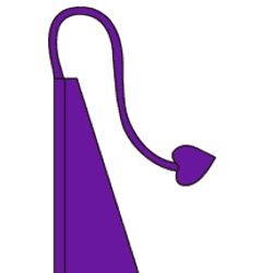13ft Long x 36in Wide Purple Wind Dancer/ Feather Flag