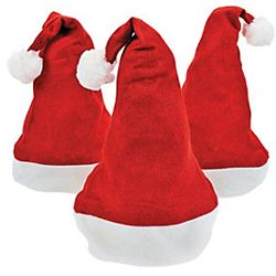 11in Tall x 9in Wide Fabulous Felt Santa Hats