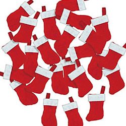 1 1/8in x 2 1/4in Cotton Mini Christmas Stockings
