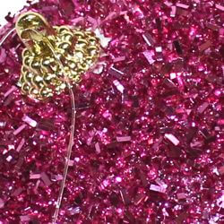5in Glitter Decorative Pink Ball Ornament