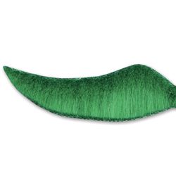 5 1/2in Green Hairy Adhesive Mustache 
