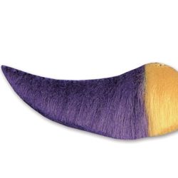 5 1/2in Purple/ Green/ Gold Hairy Adhesive Mustache