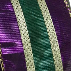 2 1/2in x 30ft Metallic Stripe Mardi Gras Ribbon 