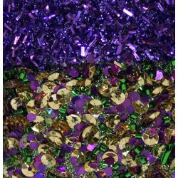5 1/2in Glittered Mardi Gras Planter/Vase/ Pot/ Centerpiece