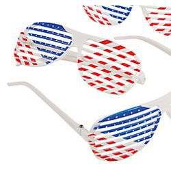 Patriotic Plastic Shutter Shading Sunglasses