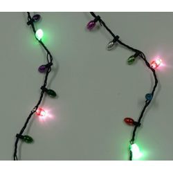 33in Flashing Multicolor LED Bulb Necklace