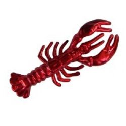 3in Long x 1.25in Wide Metallic Red Crawfish 