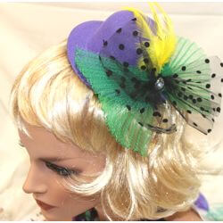Mardi Gras Mini Hat with Clips