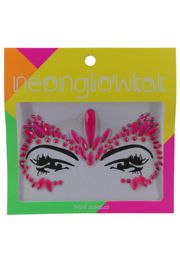 Pink Neon Color Face/ Body Jewels/ Tattoo