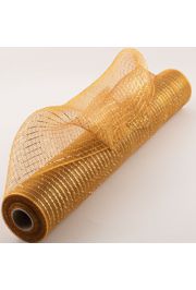21in x 30ft Gold Mesh Ribbon/ Netting w/ Gold Metallic Stripes