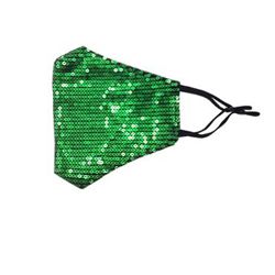 Green Sequin Protective Face Masks