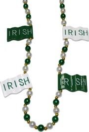 St Patrick's Day Irish Flag Beads Costume Necklace St Paddy Pats Party Jewellery