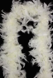 7-8in Wide x 6ft Long Ivory Feathers Boa