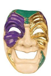 Mardi Gras Paper Mache Comedy Venetian Big Mask 