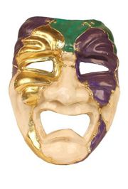 Mardi Gras Paper Mache Tragedy Venetian Big Mask 