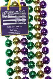 Most popular purple, green, and gold Mardi Gras beads