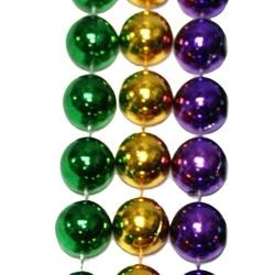 10mm 60in Purple, Green, Gold Beads