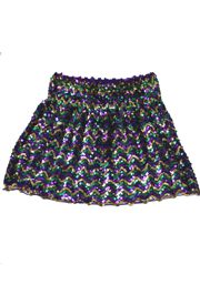 Mardi Gras Sequin Flared Skirt L/ XL 