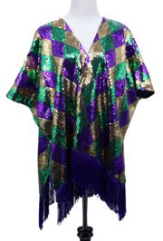 Mardi Gras Sequin Diamond Style Vest 