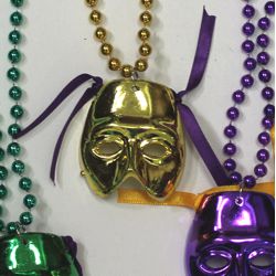 Mardi Gras Color Mask Necklace