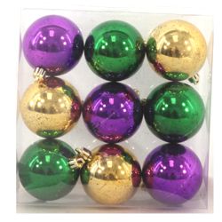 60mm Purple/ Green/ Gold Decorative Balls