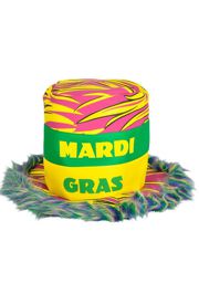 Mardi Gras Top Hat with Fur