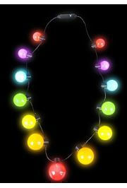 28in Long Light-up Rainbow Ball Necklace