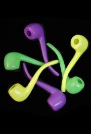 5in Purple Green Yellow Plastic Pipes